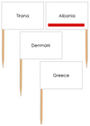 Capital Cities of Europe Pin Flags - Montessori geography materials