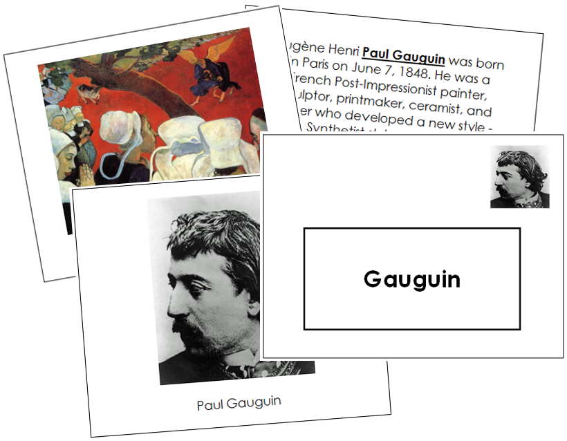 Paul Gauguin Art Book - montessori art materials