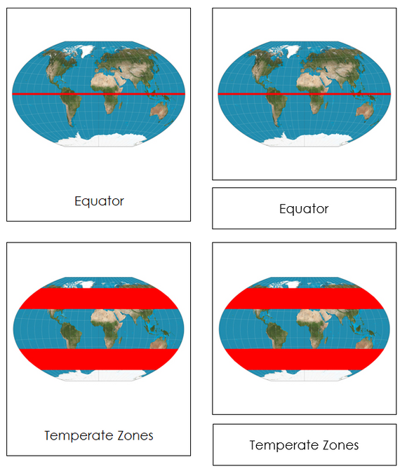 Geographic Coordinate System Cards - Montessori Print Shop Geography Lesson