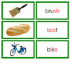 Green Phonogram Words & Picture Cards Set 1 - Montessori Print Shop language