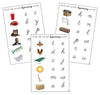 Step 1: Initial Sound Choice Cards (photos) - CURSIVE - Montessori Print Shop phonics lesson