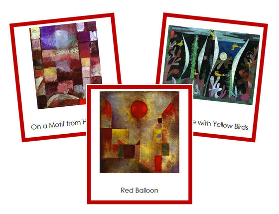 Paul Klee Art Cards (borders) - montessori art materials