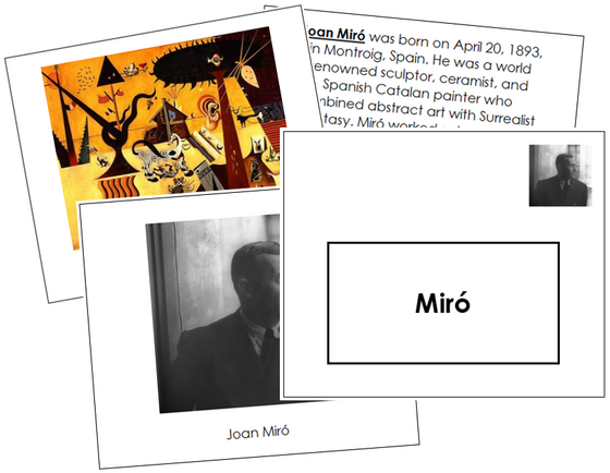 Joan Miro Art Book - montessori art materials