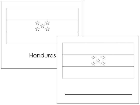 North American Flag Outlines - Montessori Print Shop