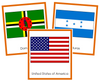 North American Flags (color-coded) - Montessori Print Shop