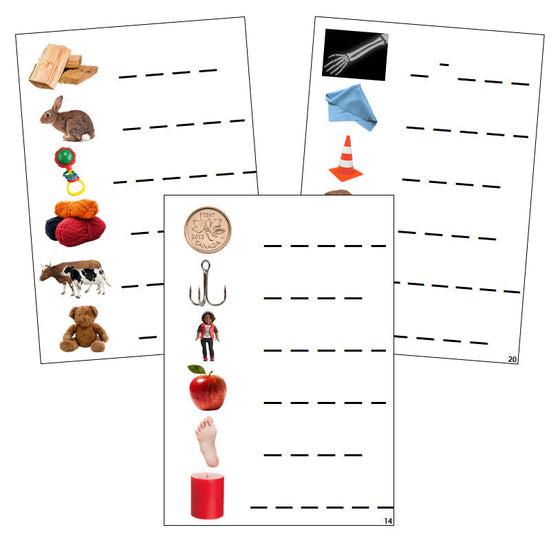 Step 3: Phonogram Spelling Cards - Set 2 (photos) - CURSIVE - Montessori Print Shop language lesson