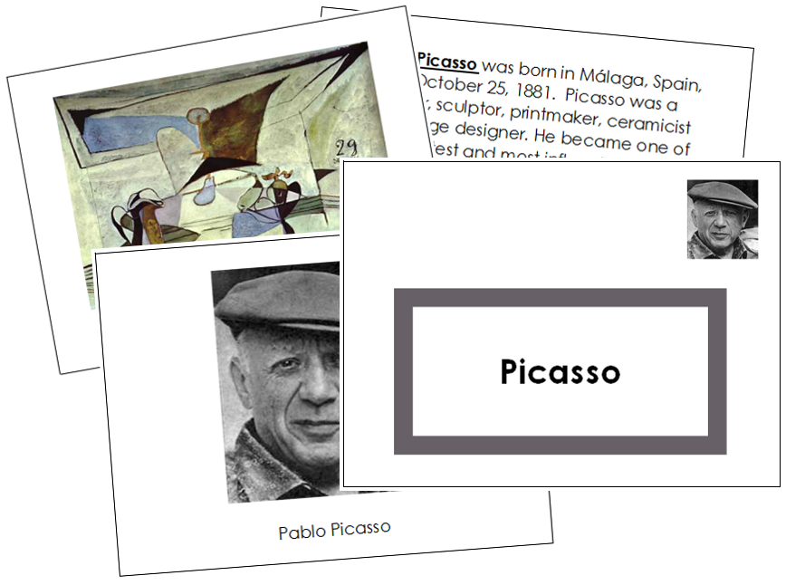 Pablo Picasso Art Book - free montessori art materials