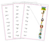 Pink Word & Picture Match - CURSIVE - Montessori Print Shop phonics lesson