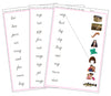 Pink Word & Picture Match (photos) - CURSIVE - Montessori Print Shop phonics lesson