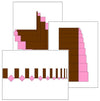 Montessori Pink Tower & Brown Stair Pattern Cards (Set 1) - Montessori Print Shop