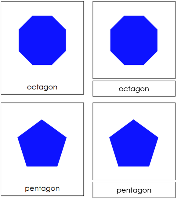 Polygons - Montessori Print Shop geometry cards