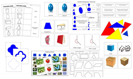 Primary Montessori Geometry Bundle - Montessori Print Shop