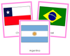 South American Flags - Montessori continent cards