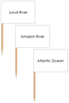Waterways of South America: Pin Flags - Montessori Print Shop geography materials
