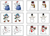 Snowman Match-Up & Memory Game - Montessori Print Shop