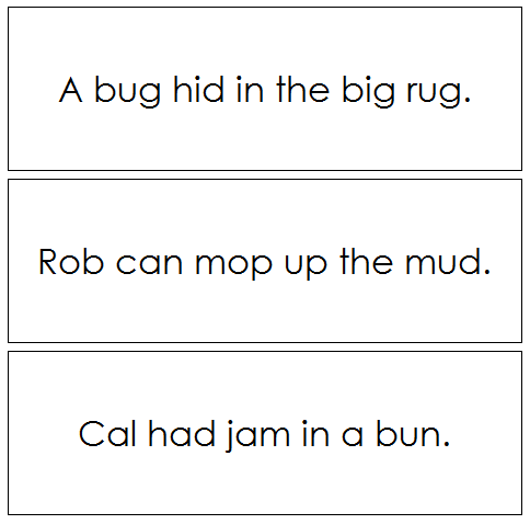 Step 1: Sentence Cards Set 3 - Montessori language cards