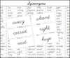 Synonyms (cursive) - Montessori Print Shop Grammar Lesson