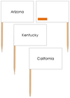 United States Map Labels: Pin Flags - Montessori Print Shop geography materials
