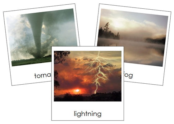 Types of Weather Nomenclature Cards - Montessori Print Shop
