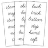 Step 2: Word Lists - CURSIVE - Montessori Print Shop phonics lesson