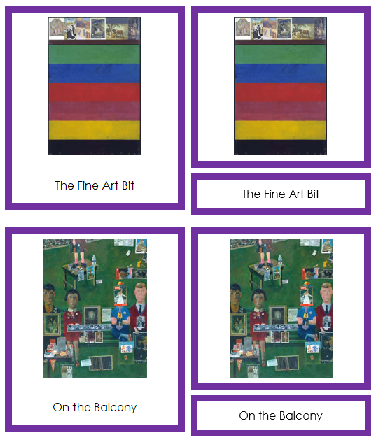 Peter Blake Art Cards (borders) - Montessori Print Shop