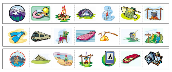Camping Cutting Work - Preschool Activity by Montessori Print Shop