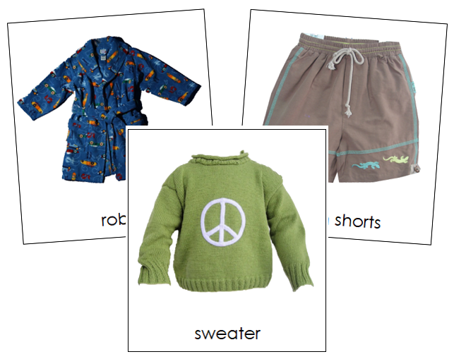 Clothing cards - Montessori Print Shop