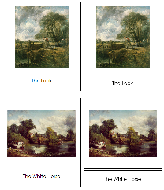 John Constable Art Cards - montessori art materials