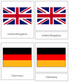 European Flags - Montessori Geography Cards