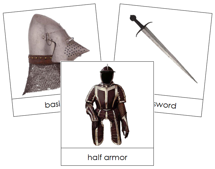 Medieval Knight Picture Cards - Montessori Print Shop