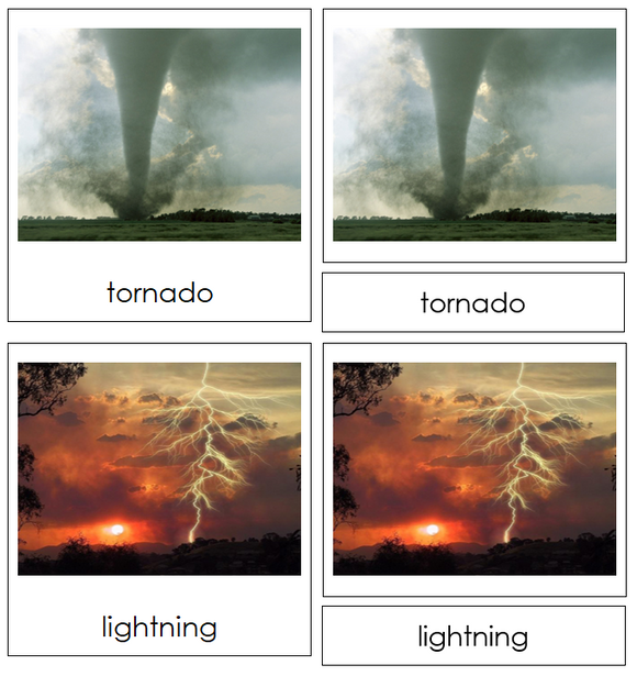 Types of Weather Nomenclature Cards - Montessori Print Shop